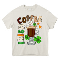 Cream Irish coffee St. Patrick's Day Heavy Core Tee - FaDigitalArtStudio