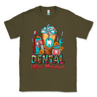 Army Green Dental Office Manager cold drink frappe Classic Tee - FaDigitalArtStudio