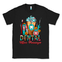 Black Dental Office Manager cold drink frappe Classic Tee - FaDigitalArtStudio