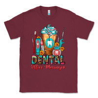 Burgundy Dental Office Manager cold drink frappe Classic Tee - FaDigitalArtStudio