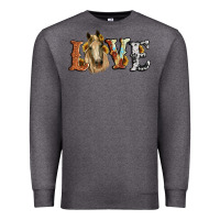 Charcoal Heather love horse sunflower Premium Sweatshirt - RanaPortraitStore