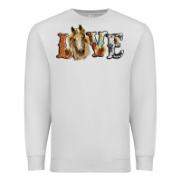 Dove Grey love horse sunflower Premium Sweatshirt - RanaPortraitStore