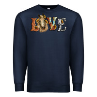Navy love horse sunflower Premium Sweatshirt - RanaPortraitStore