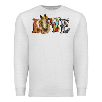 Oatmeal Heather love horse sunflower Premium Sweatshirt - RanaPortraitStore