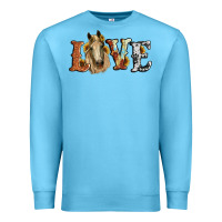 Ocean Blue love horse sunflower Premium Sweatshirt - RanaPortraitStore