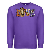 Purple love horse sunflower Premium Sweatshirt - RanaPortraitStore
