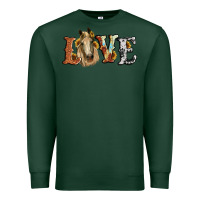 Sports Green love horse sunflower Premium Sweatshirt - RanaPortraitStore