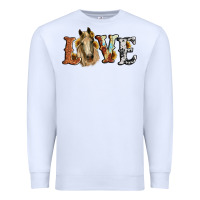 White love horse sunflower Premium Sweatshirt - RanaPortraitStore