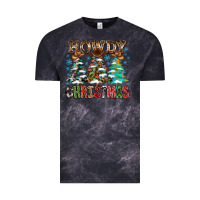 Cloud Black Howdy Christmas Vintage Tee - CowhideDigitalArt