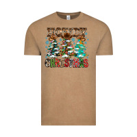 Vintage Coffee Howdy Christmas Vintage Tee - CowhideDigitalArt