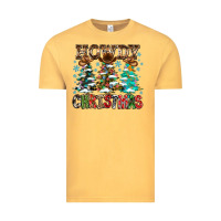 Vintage Mustard Howdy Christmas Vintage Tee - CowhideDigitalArt