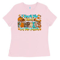 Bubblegum Pink i teach the cutest pumpkins in the patch Ladies Tee - CowhideDigitalArt