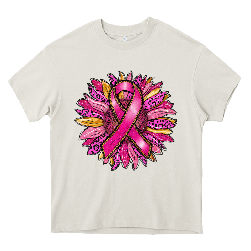 Breast Cancer Sunflower Heavy Core Tee by RanaPortraitStore | Teevron