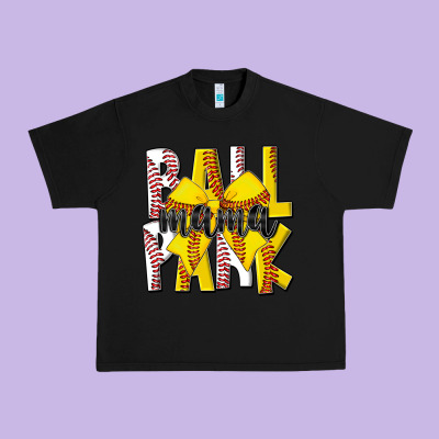 Ball Park Mama Urban Heavy Tee Designed By Cowhidedigitalart