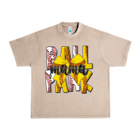 French Oak ball park mama Urban Heavy Tee - CowhideDigitalArt