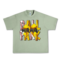 Oil Green ball park mama Urban Heavy Tee - CowhideDigitalArt