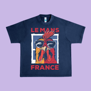Le Mans T  Shirt Le Mans France Gallic Rooster T  Shirt Urban Heavy Tee Designed By Linhvisuals