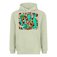 Matcha leo turquoise cowhide Heavyweight Hoodie - RanaPortraitStore