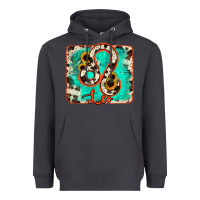 Smoke leo turquoise cowhide Heavyweight Hoodie - RanaPortraitStore