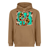 Toasted Coconut leo turquoise cowhide Heavyweight Hoodie - RanaPortraitStore