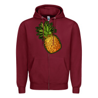 Burgundy pineapple Zipper Hoodie - Jasminsmagicworld