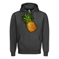 Charcoal Heather pineapple Zipper Hoodie - Jasminsmagicworld