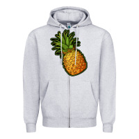 Heather Grey pineapple Zipper Hoodie - Jasminsmagicworld