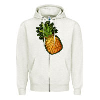 Oatmeal Heather pineapple Zipper Hoodie - Jasminsmagicworld