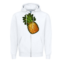 White pineapple Zipper Hoodie - Jasminsmagicworld