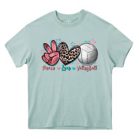 Arona Peace Love Volleyball Heavy Core Tee - FaDigitalArtStudio