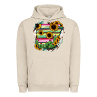 Pigment French Oak Arkansas Map Sunflower Cactus Serape Urban Hoodie - RanaPortraitStore