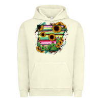 Pigment Pistachio Arkansas Map Sunflower Cactus Serape Urban Hoodie - RanaPortraitStore