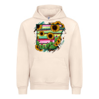 Sandshell Arkansas Map Sunflower Cactus Serape Urban Hoodie - RanaPortraitStore