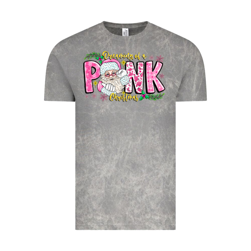 Dreaming Of A Pink Christmas Vintage Tee by CowhideDigitalArt | Teevron