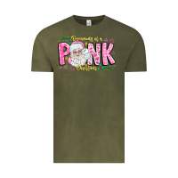 Vintage Olive dreaming of a pink christmas Vintage Tee - CowhideDigitalArt