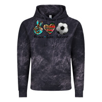 Cloud Black peace love soccer Vintage Hoodie - Artiststas