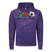 Cloud Purple peace love soccer Vintage Hoodie - Artiststas