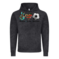 Vintage Black peace love soccer Vintage Hoodie - Artiststas