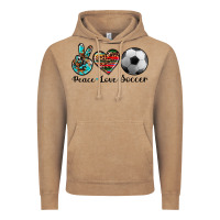 Peace Love Soccer Vintage Hoodie | Teevron