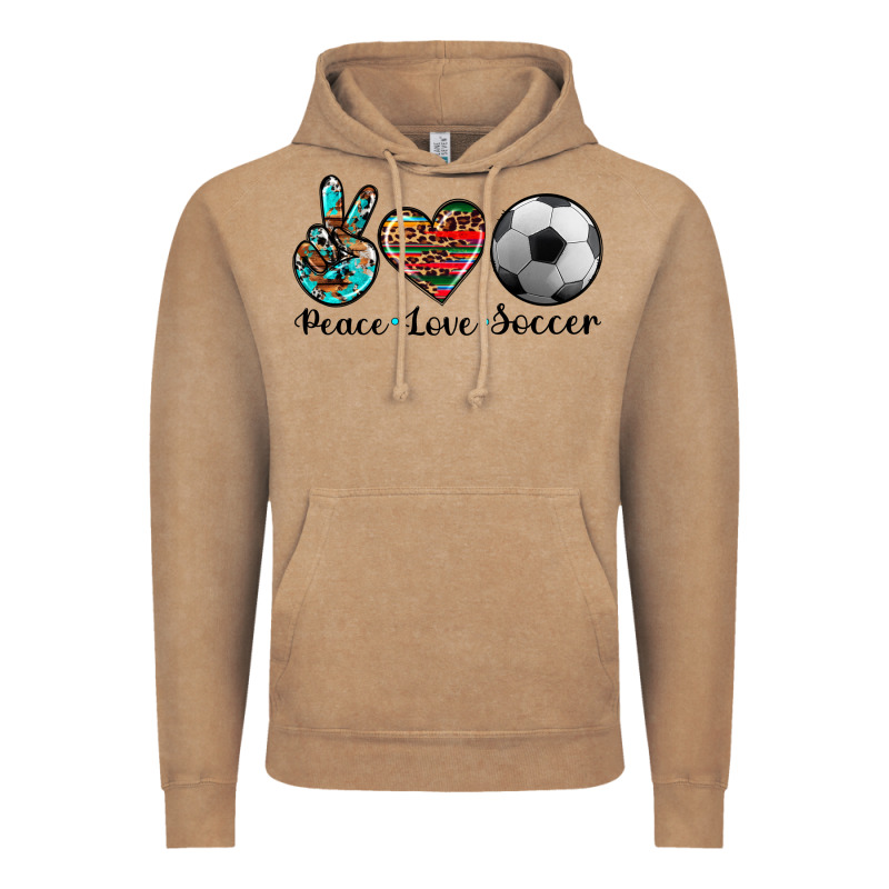 Peace Love Soccer Vintage Hoodie by Artiststas | Teevron