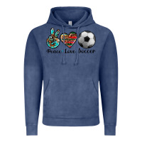 Vintage Denim peace love soccer Vintage Hoodie - Artiststas