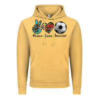 Vintage Mustard peace love soccer Vintage Hoodie - Artiststas