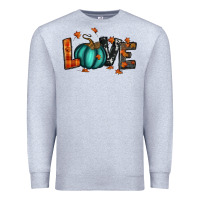 Heather Grey fall love Premium Sweatshirt - RanaPortraitStore