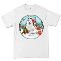 White Christmas samoyed dog Premium Tee - FaDigitalArtStudio