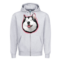 Heather Grey husky Zipper Hoodie - Jasminsmagicworld