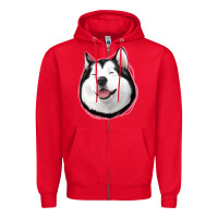 Red husky Zipper Hoodie - Jasminsmagicworld