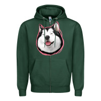 Sports Green husky Zipper Hoodie - Jasminsmagicworld