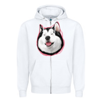 White husky Zipper Hoodie - Jasminsmagicworld