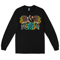 Black dog mom western Long Sleeve Tee - RacoonDesign