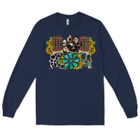 Navy dog mom western Long Sleeve Tee - RacoonDesign